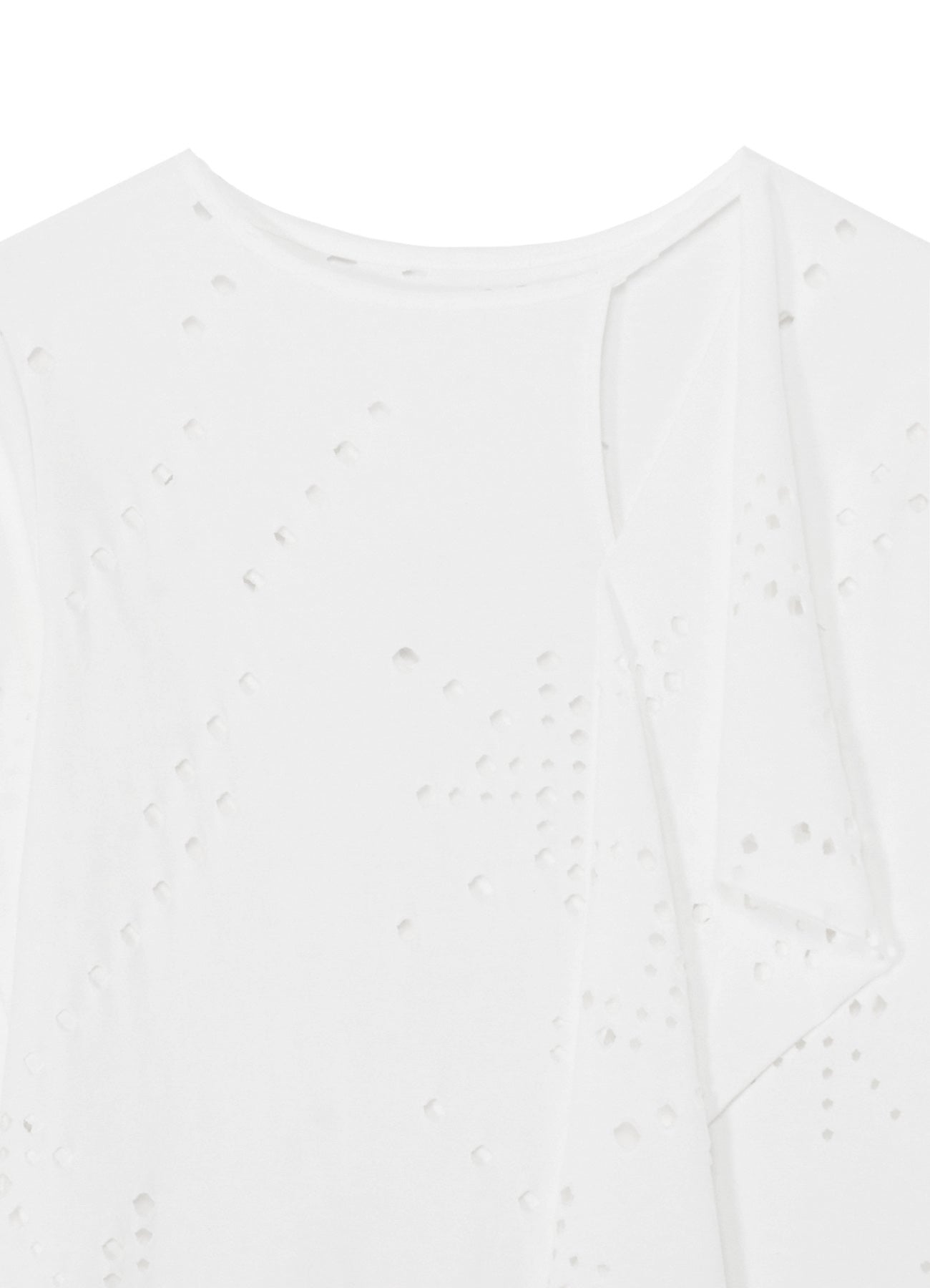 COTTON JERSEY HOLE DESIGN LONG SLEEVE T