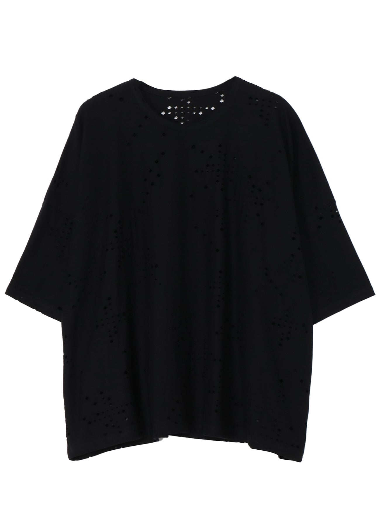 COTTON JERSEY HOLE DESIGN BIG T