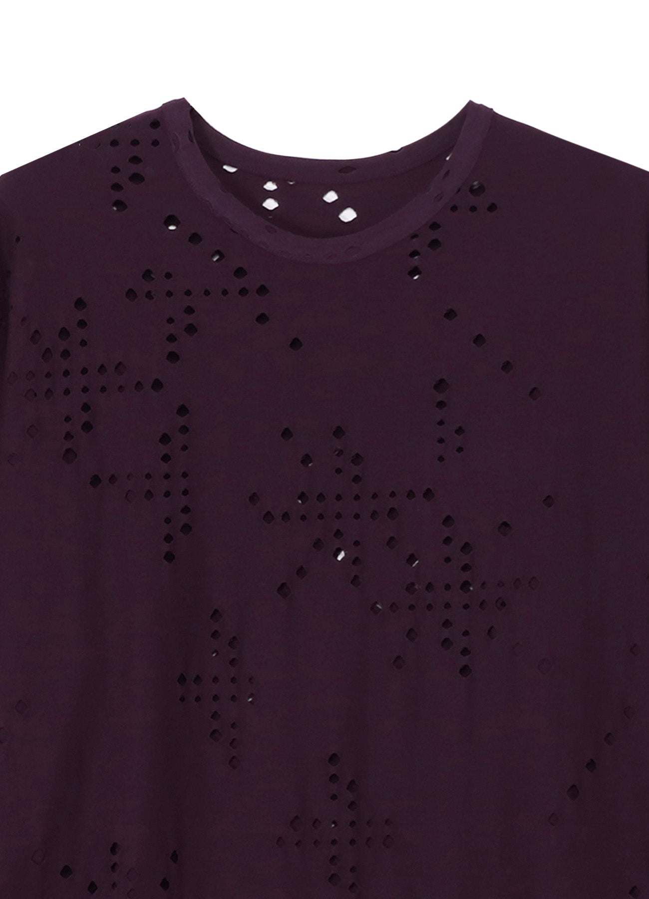 COTTON JERSEY HOLE DESIGN LONG SLEEVE BIG T