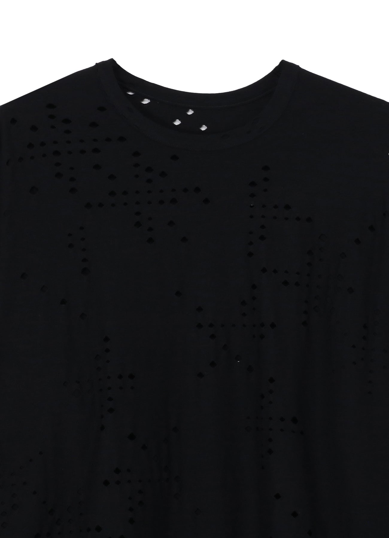 COTTON JERSEY HOLE DESIGN LONG SLEEVE BIG T