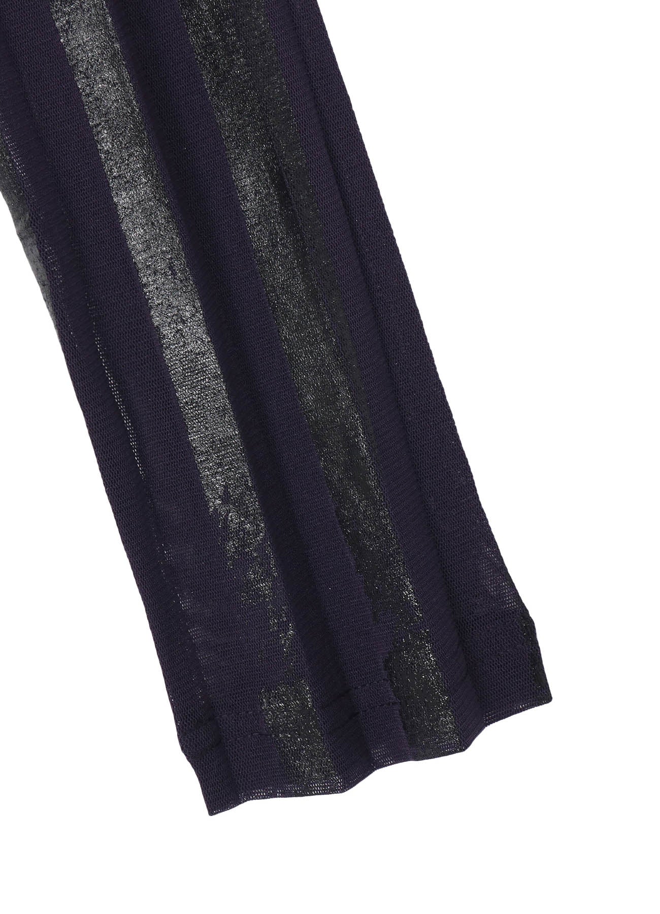 TULLE PLEATS LONG SLEEVE ROUND NECK T