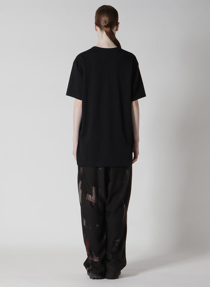 ANIMAL FLOCKED PRINT ROUND NECK SHORT SLEEVE T (RABBIT)