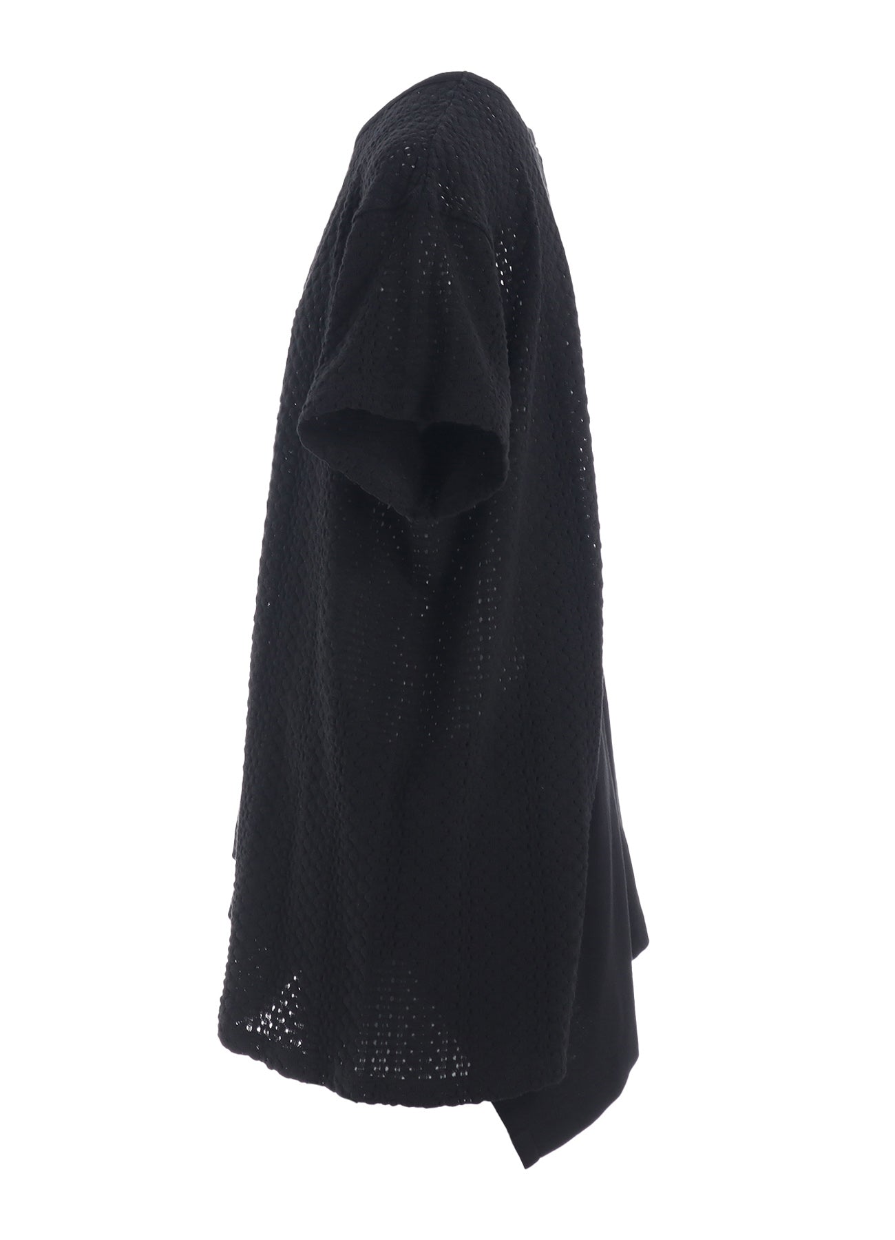 COTTON JERSEY/LACE DRAPE SHORT SLEEVE T