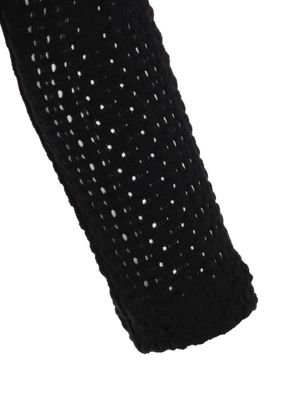 COTTON JERSEY/LACE OFF NECK 3BUTTON JACKET