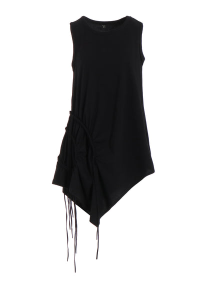 COTTON JERSEY CHAIN STITCH SLEEVELESS T