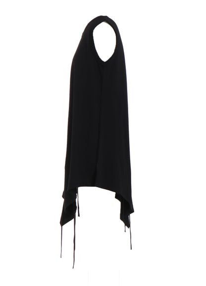 COTTON JERSEY CHAIN STITCH SLEEVELESS T