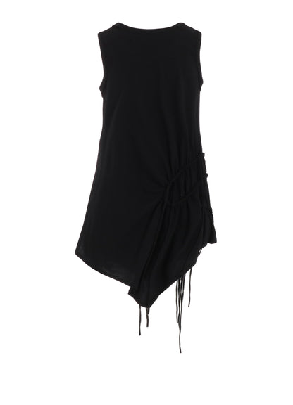 COTTON JERSEY CHAIN STITCH SLEEVELESS T