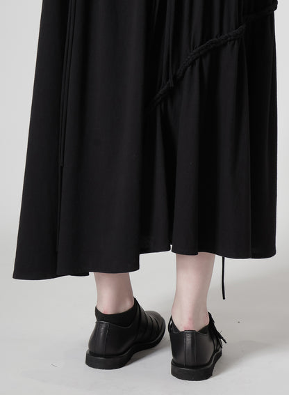 COTTON JERSEY CHAIN STITCH SLEEVELESS DRESS