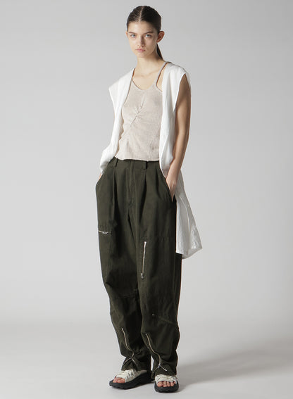 CUPRO/DUNGAREE BALLER LACE HOODIE VEST