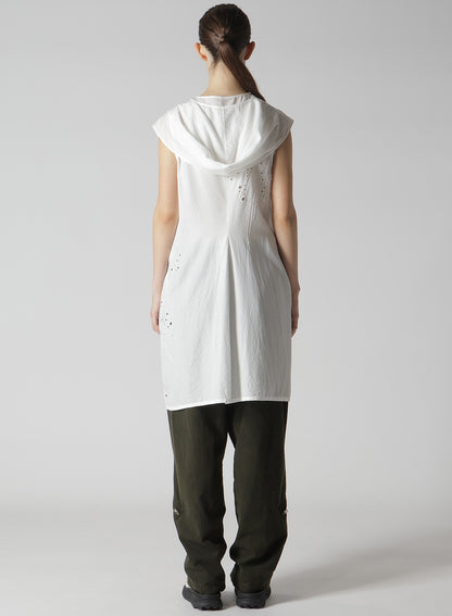 CUPRO/DUNGAREE BALLER LACE HOODIE VEST