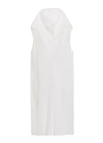 CUPRO/DUNGAREE BALLER LACE HOODIE VEST