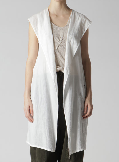 CUPRO/DUNGAREE BALLER LACE HOODIE VEST