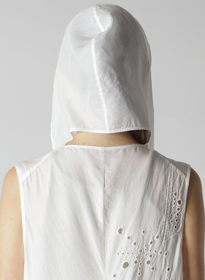 CUPRO/DUNGAREE BALLER LACE HOODIE VEST