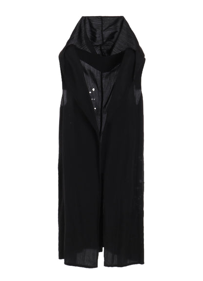 CUPRO/DUNGAREE BALLER LACE HOODIE VEST