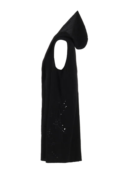 CUPRO/DUNGAREE BALLER LACE HOODIE VEST
