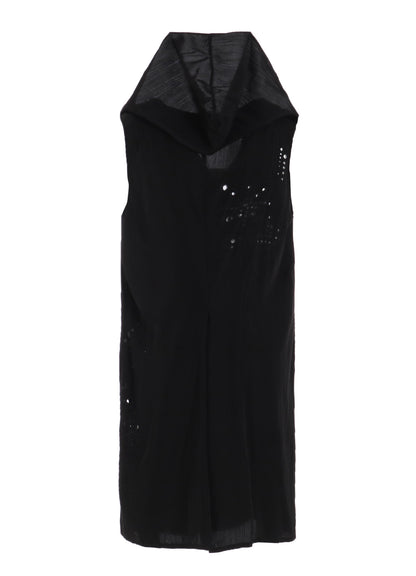 CUPRO/DUNGAREE BALLER LACE HOODIE VEST