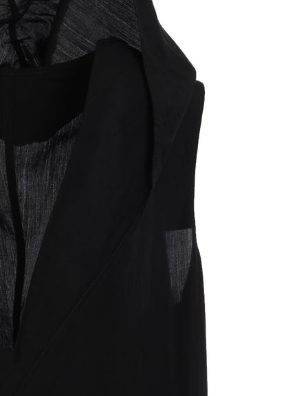CUPRO/DUNGAREE BALLER LACE HOODIE VEST