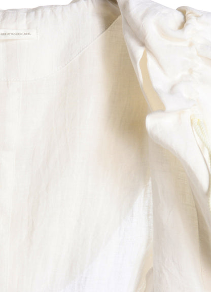 LINEN UNTWISTED LAWN GATHERED BLOUSON