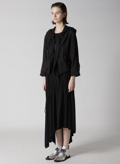 LINEN UNTWISTED LAWN GATHERED BLOUSON