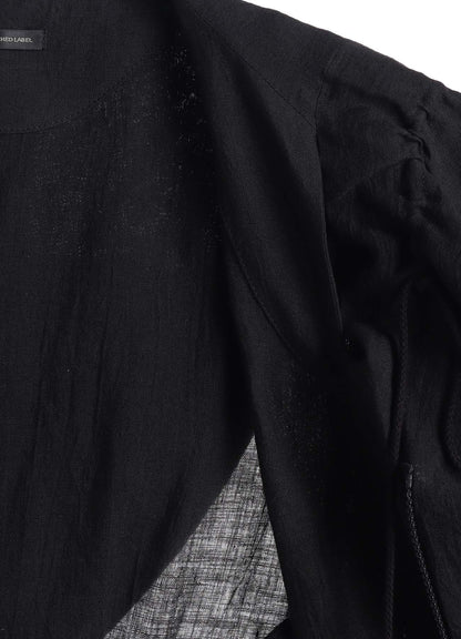 LINEN UNTWISTED LAWN GATHERED BLOUSON