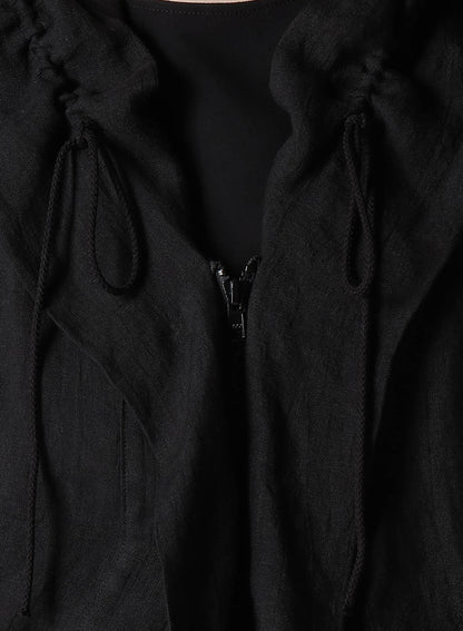 LINEN UNTWISTED LAWN GATHERED BLOUSON