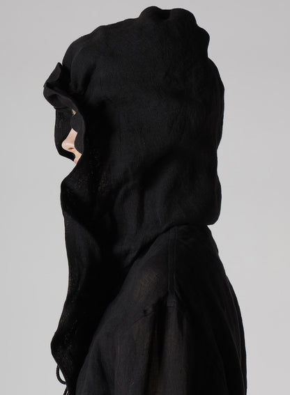 LINEN UNTWISTED LAWN GATHERED BLOUSON