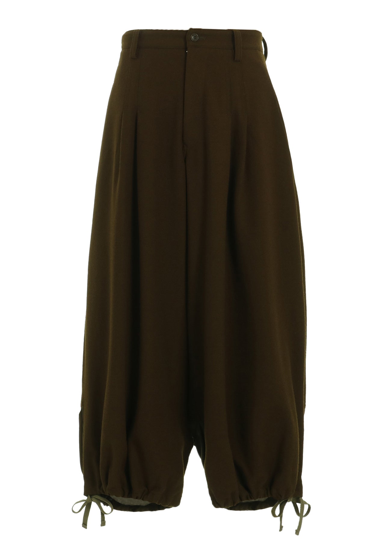 WOOL FLANNEL BALLOON PANTS