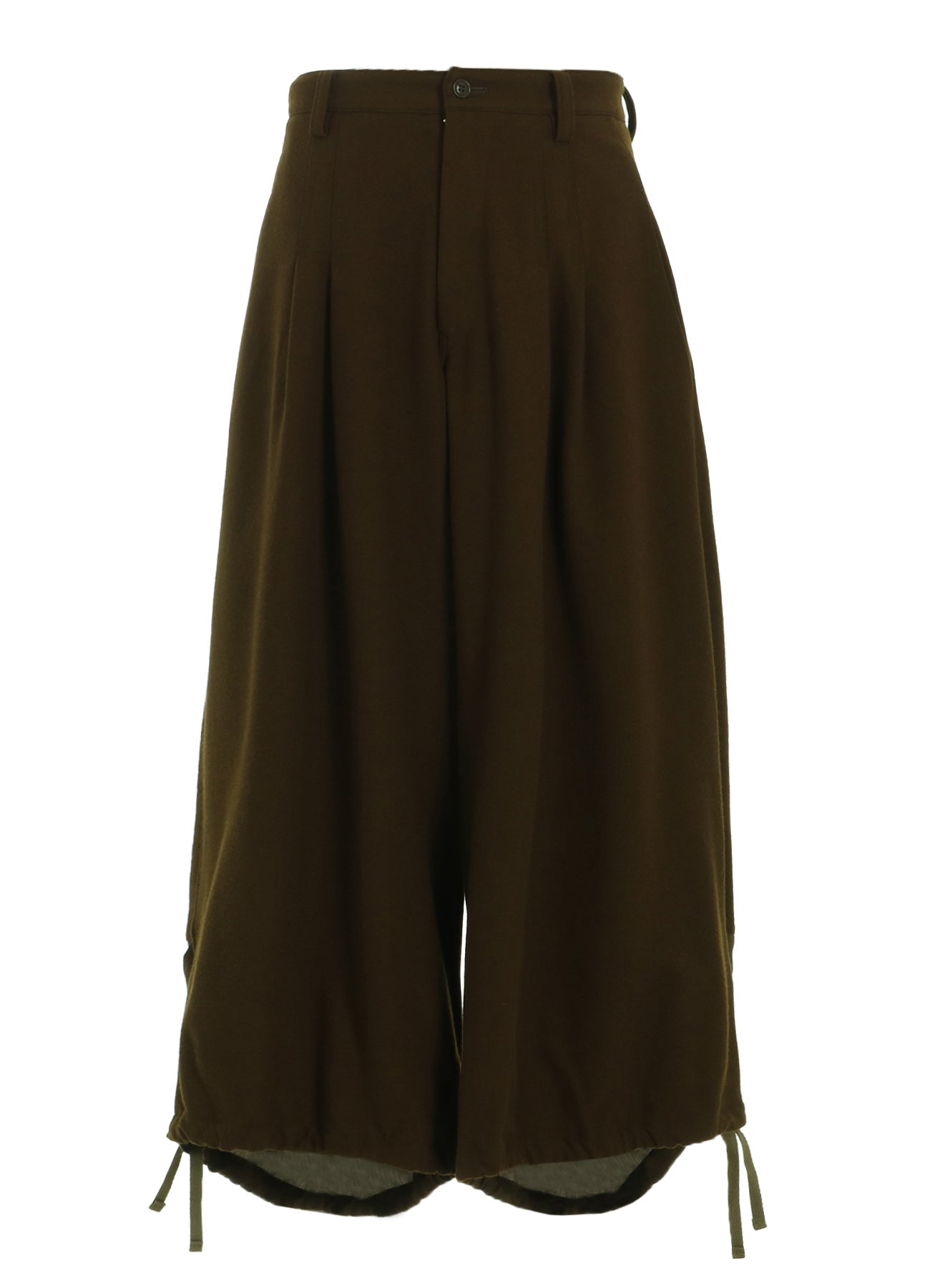 WOOL FLANNEL BALLOON PANTS