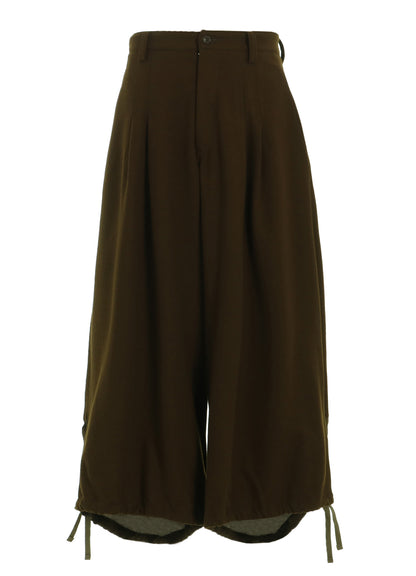 WOOL FLANNEL BALLOON PANTS