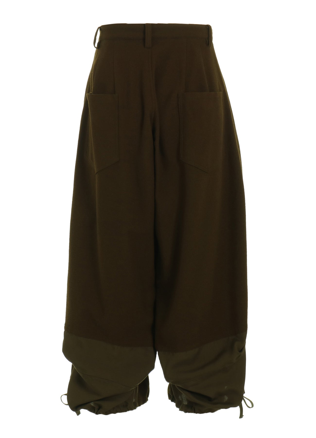 WOOL FLANNEL BALLOON PANTS