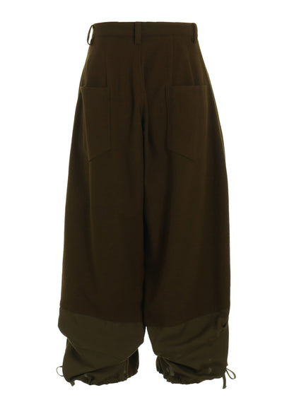 WOOL FLANNEL BALLOON PANTS