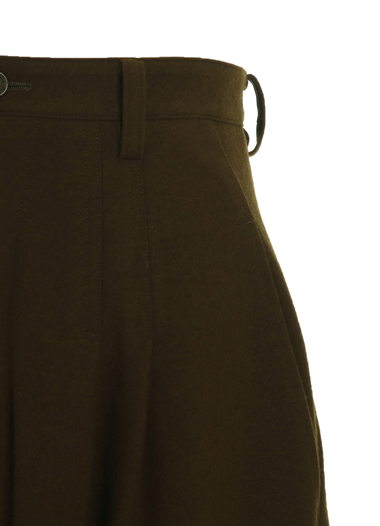WOOL FLANNEL BALLOON PANTS