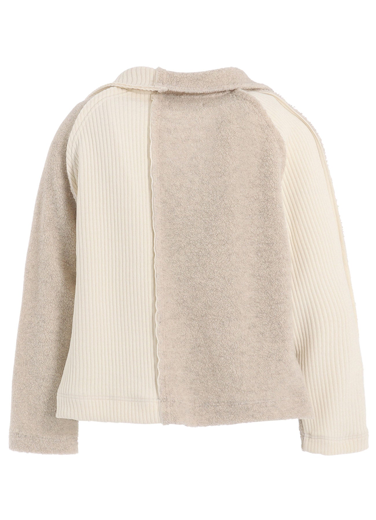 WOOL BLEND PILE COAT WITH PIN