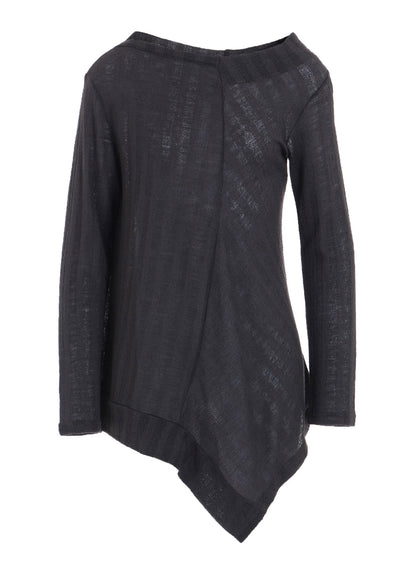 WOOL BLEND STRIPE LONG SLEEVE T