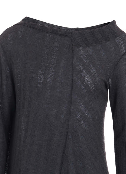 WOOL BLEND STRIPE LONG SLEEVE T