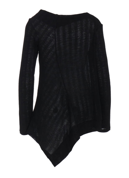 WOOL BLEND STRIPE LONG SLEEVE T