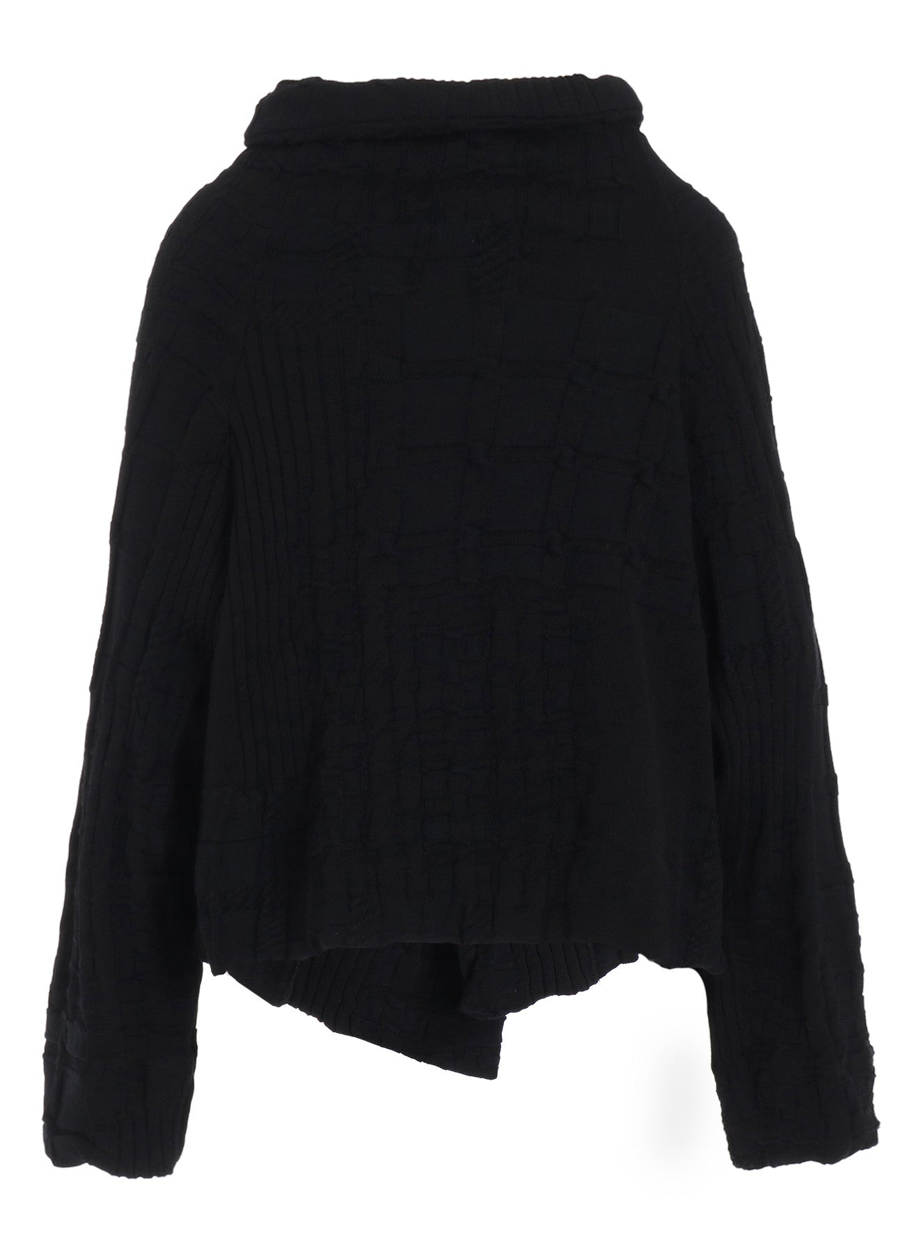 MULTI PLAID LINKS STITCH ASYMMETRIC JACKET