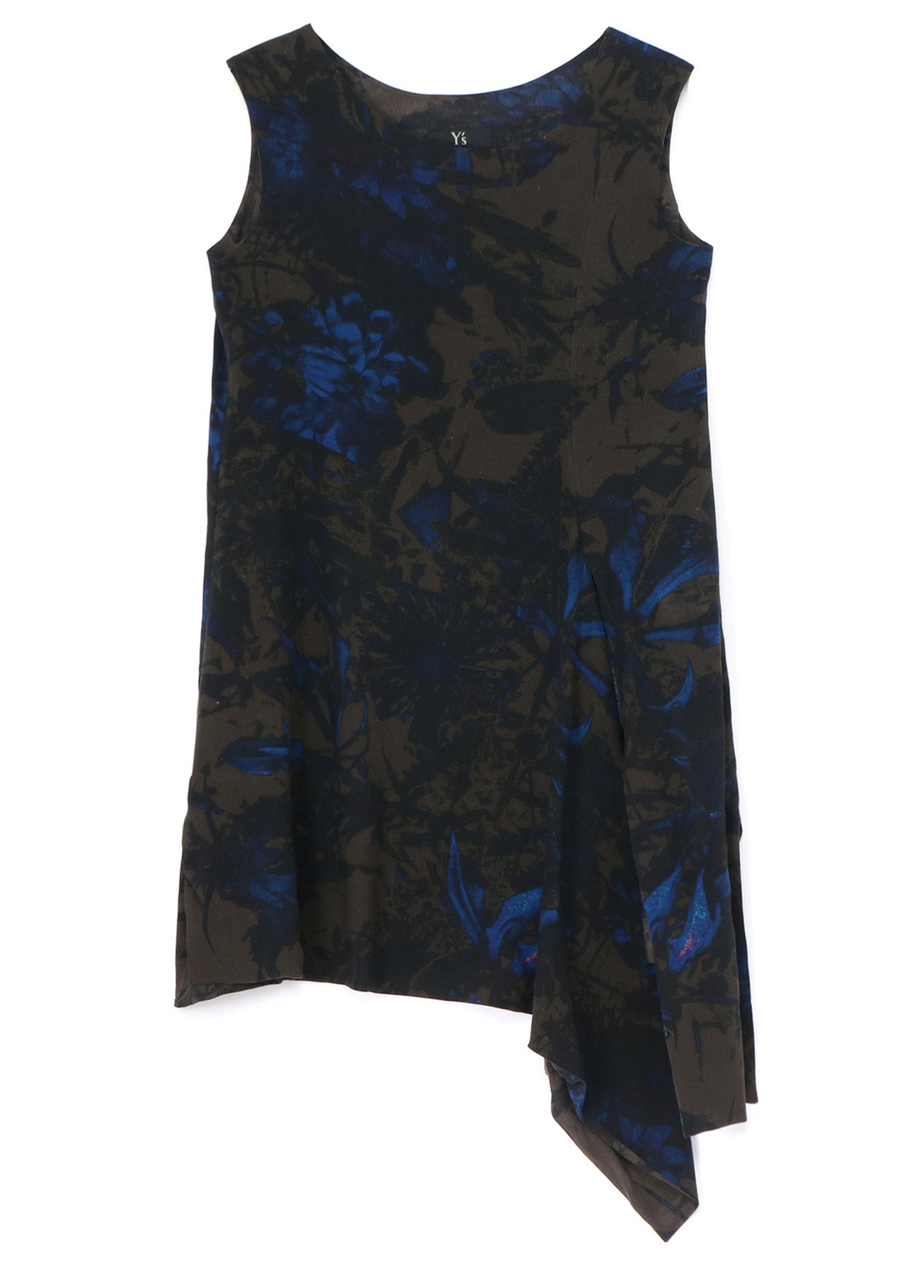 WITHERING FLOWER FRONT SLIT LONG BLOUSE