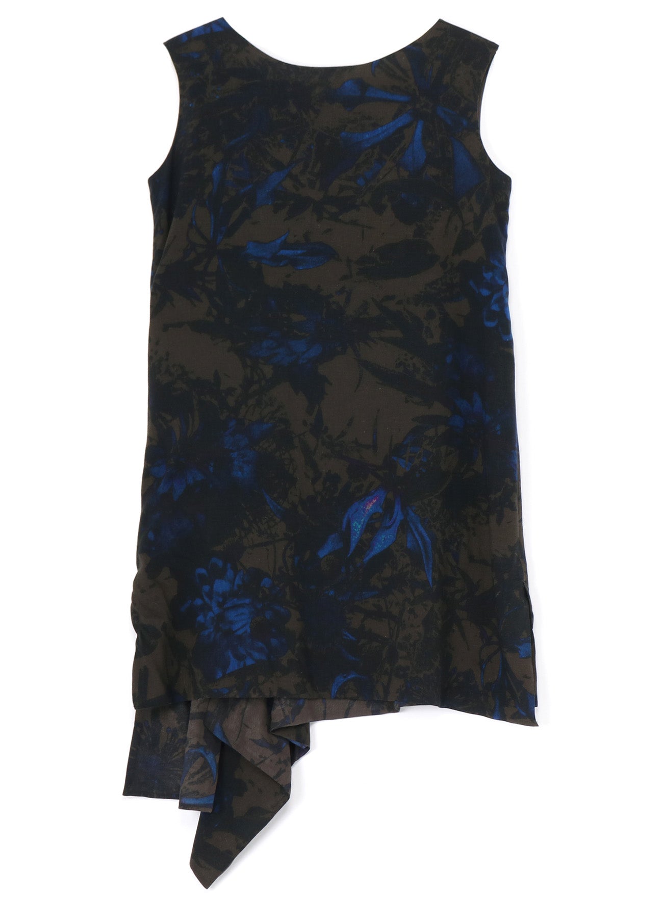 WITHERING FLOWER FRONT SLIT LONG BLOUSE