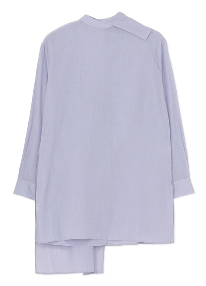 COTTON STRIPE BACK TIE BLOUSE