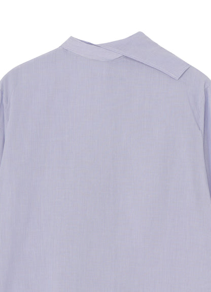 COTTON STRIPE BACK TIE BLOUSE