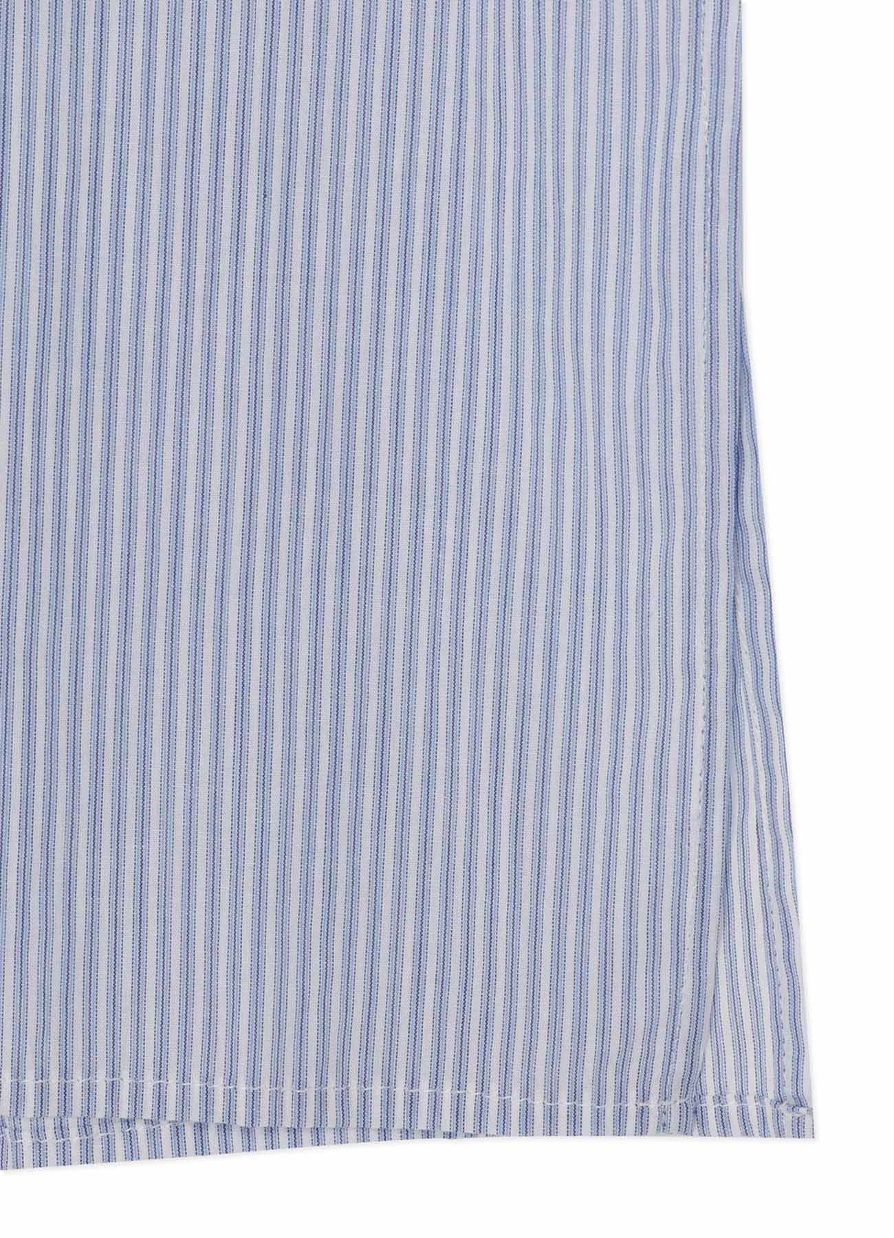 COTTON STRIPE BACK TIE BLOUSE