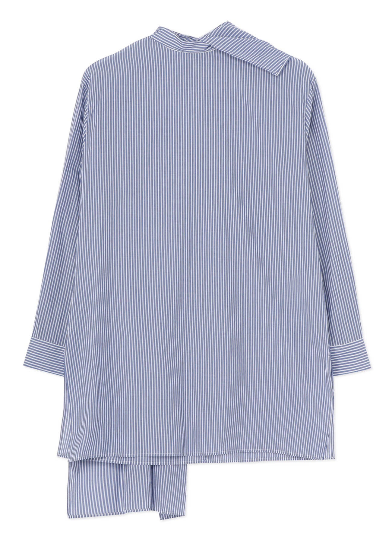 COTTON STRIPE BACK TIE BLOUSE