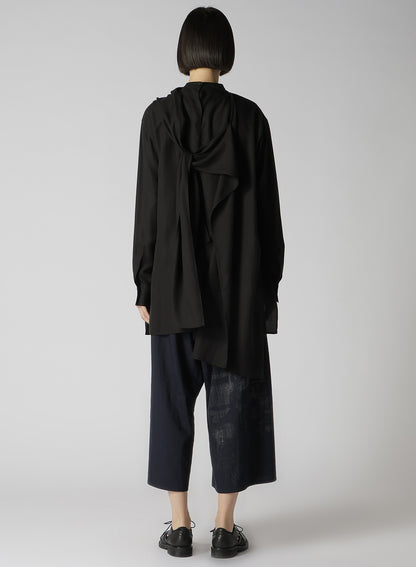 CELLULOSE VIYELLA BACK TIE BLOUSE