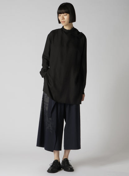 CELLULOSE VIYELLA BACK TIE BLOUSE