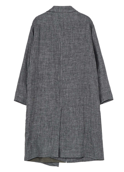 LINEN TWEED DOUBLE LAYERED COAT