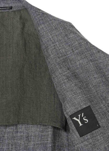 LINEN TWEED DOUBLE LAYERED COAT