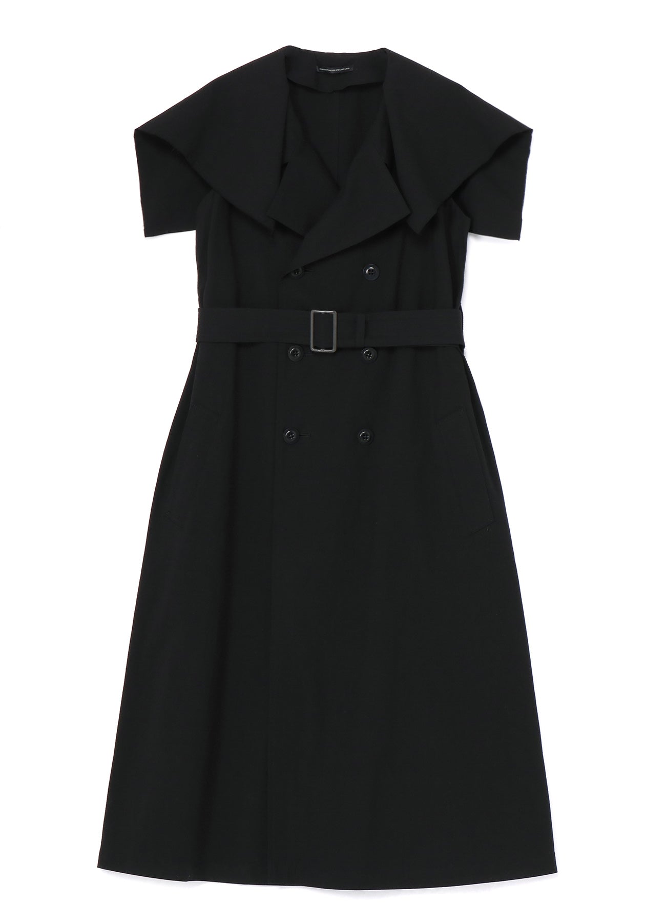 COTTON FLAX POPLIN SAILOR COLLAR COAT