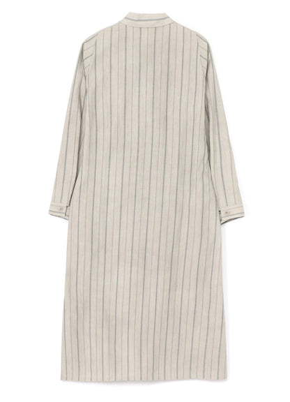COTTON STRIPE INK DYED CHEST POCKET DRESS