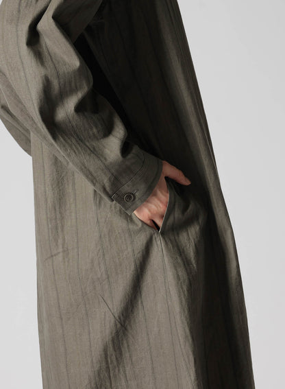 COTTON STRIPE INK DYED CHEST POCKET DRESS